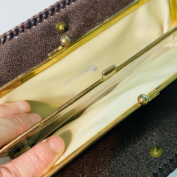 Vintage tooled boho leather wallet - Picture 4 of 5